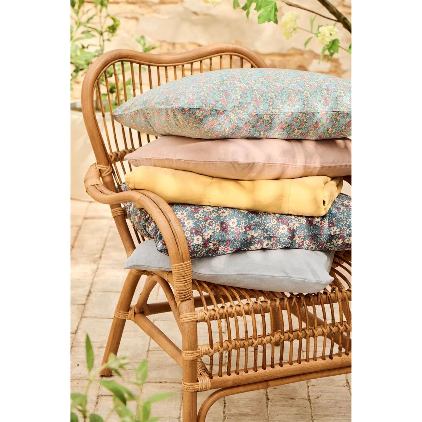 Povlak na polštář Ib Laursen 60x60 cm modrý s barevnými květy_1