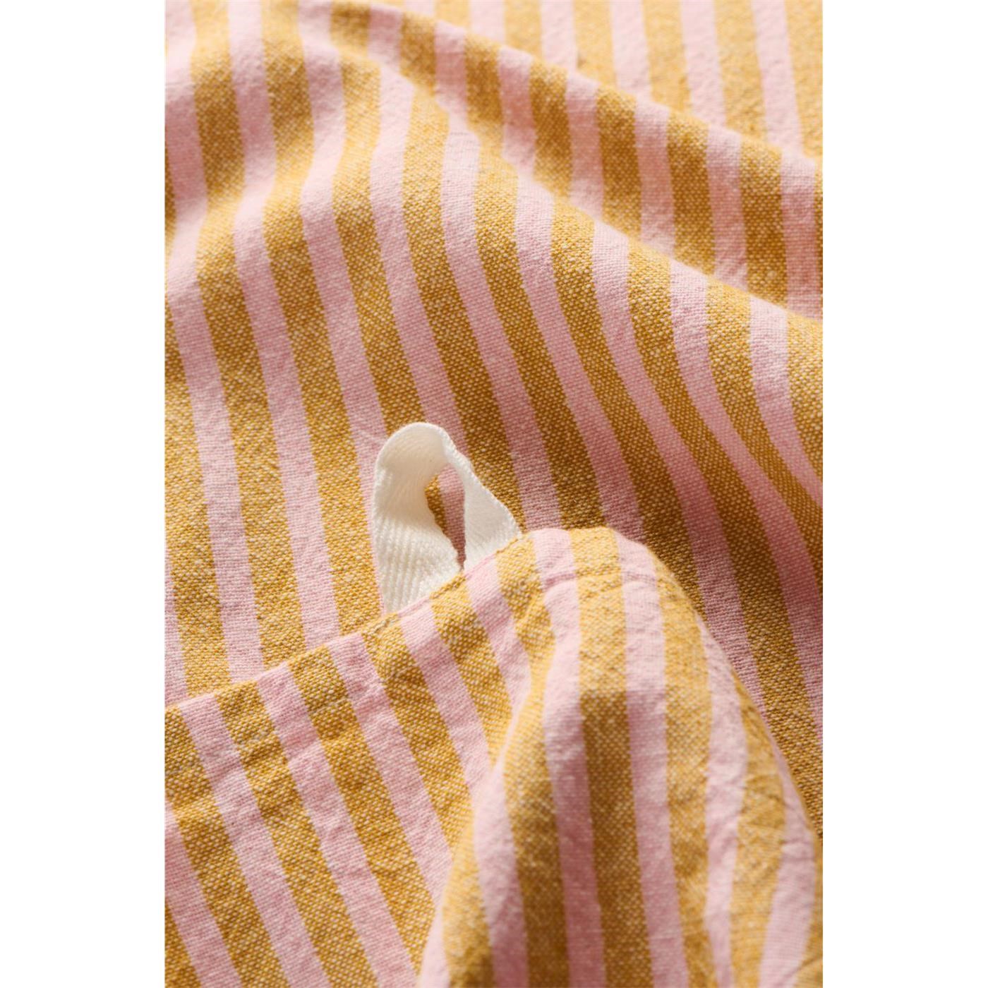 Kuchyňská utěrka Linea Ib Laursen 70x50 cm hořčicové a růžové proužky_1