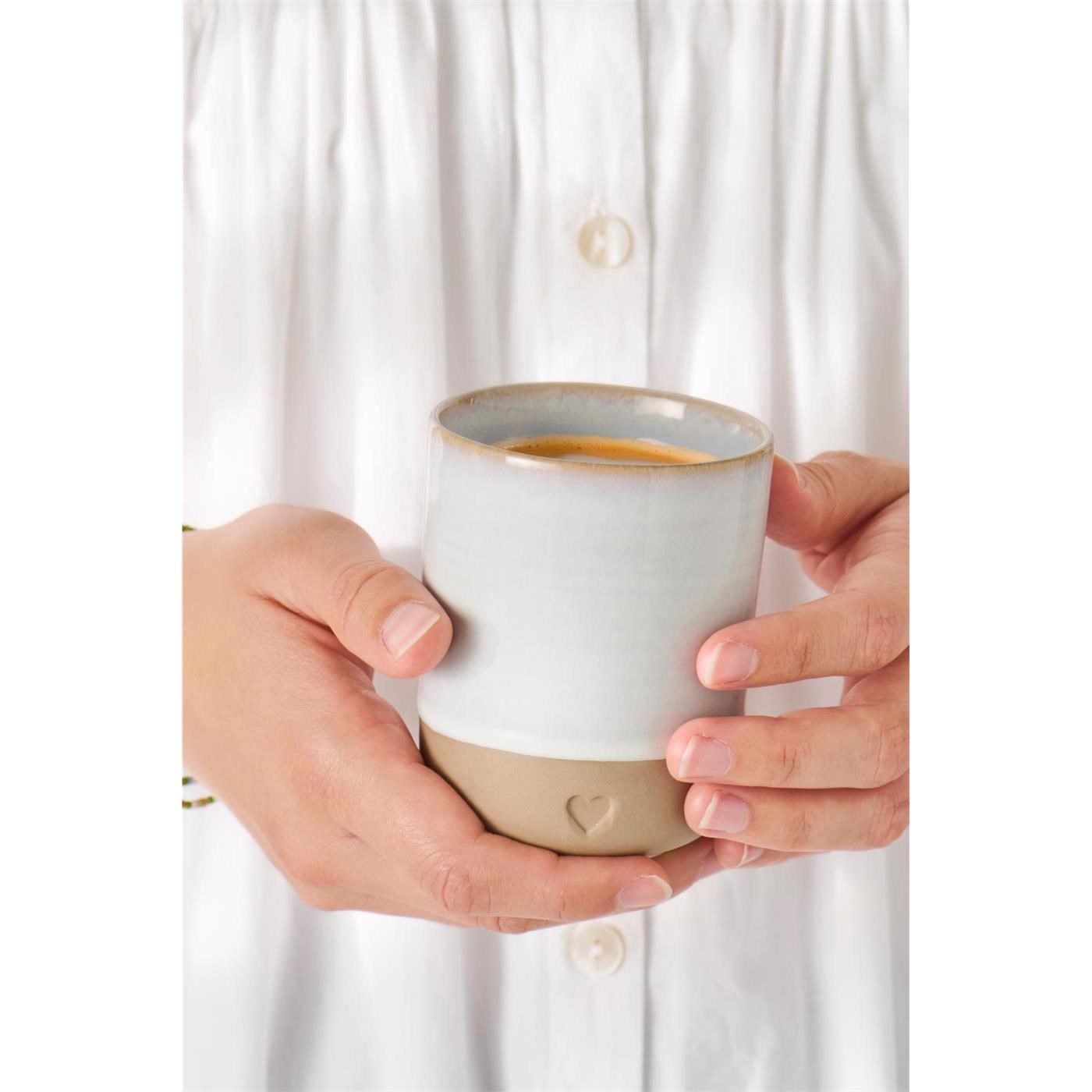 Kameninový šálek se srdíčkem Ib Laursen 190 ml bílý_1