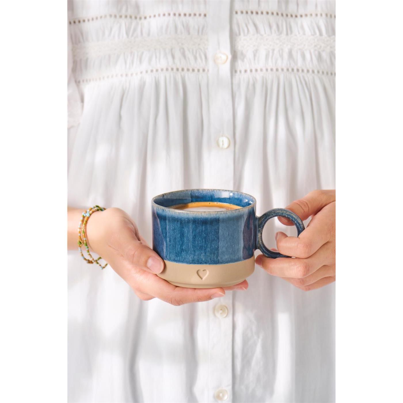 Kameninový hrnek se srdíčkem Ib Laursen 290 ml modrý_2