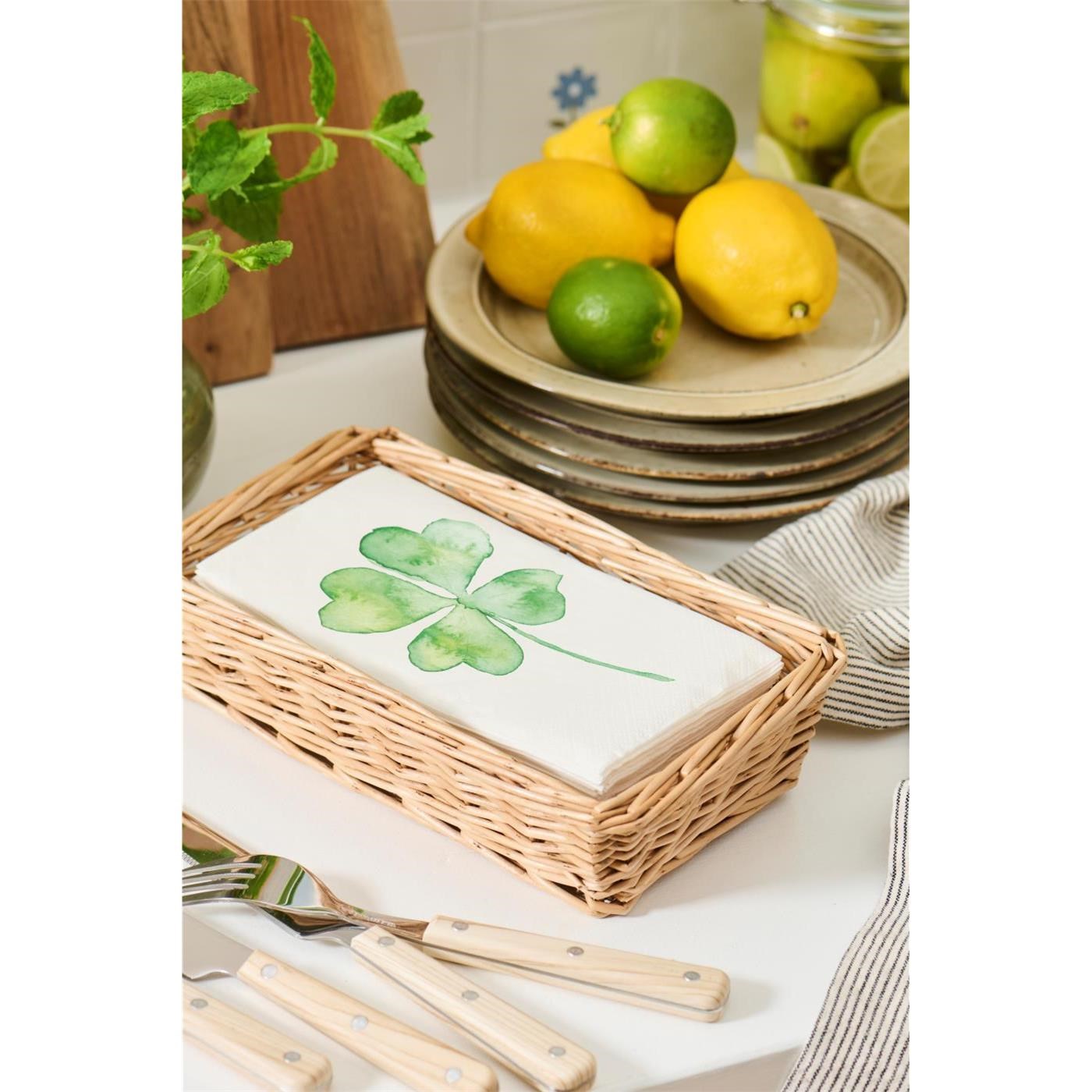 Papírové ubrousky Ib Laursen 10x20 cm čtyřlístek BAL/16 ks_0