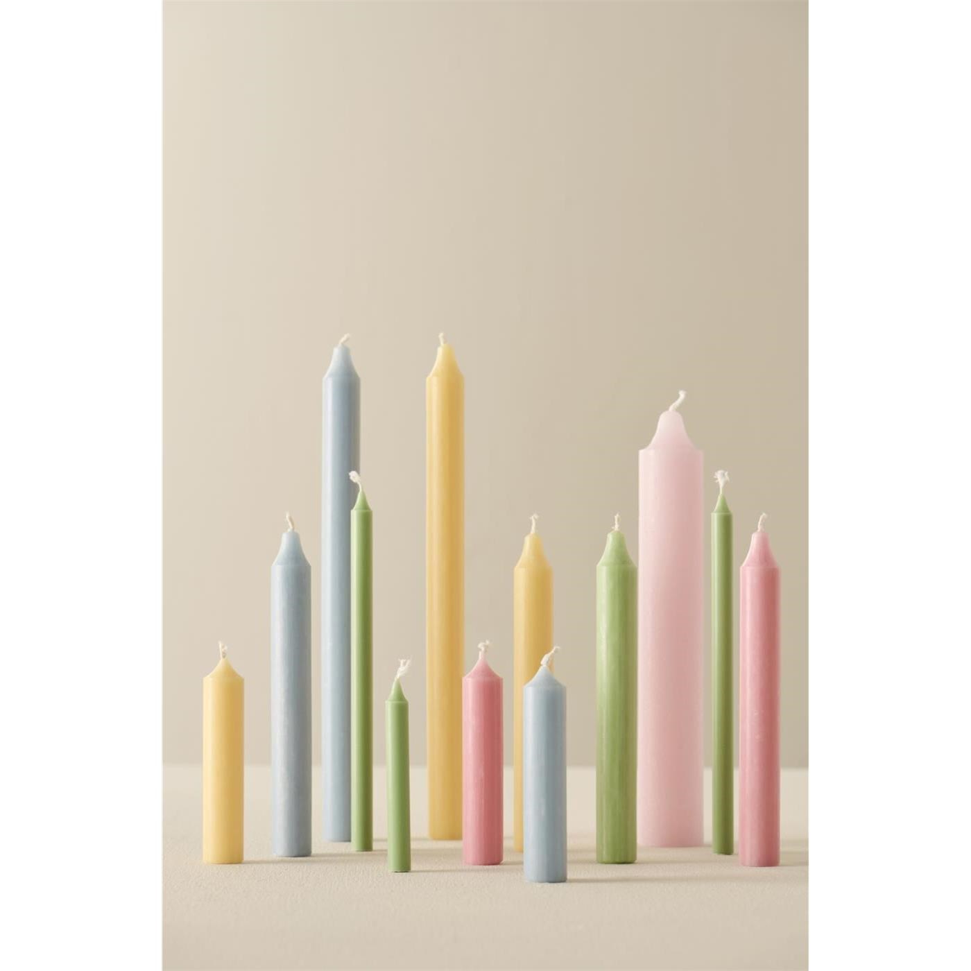 Svíčka Ib Laursen kulatá krátká P.2.2 xV.11 cm žlutá_0