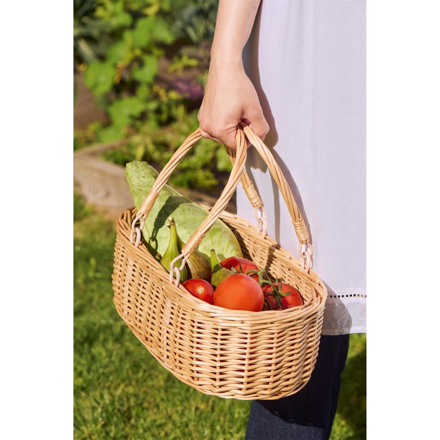 Oválný proutěný košík s uchy Ib Laursen_0