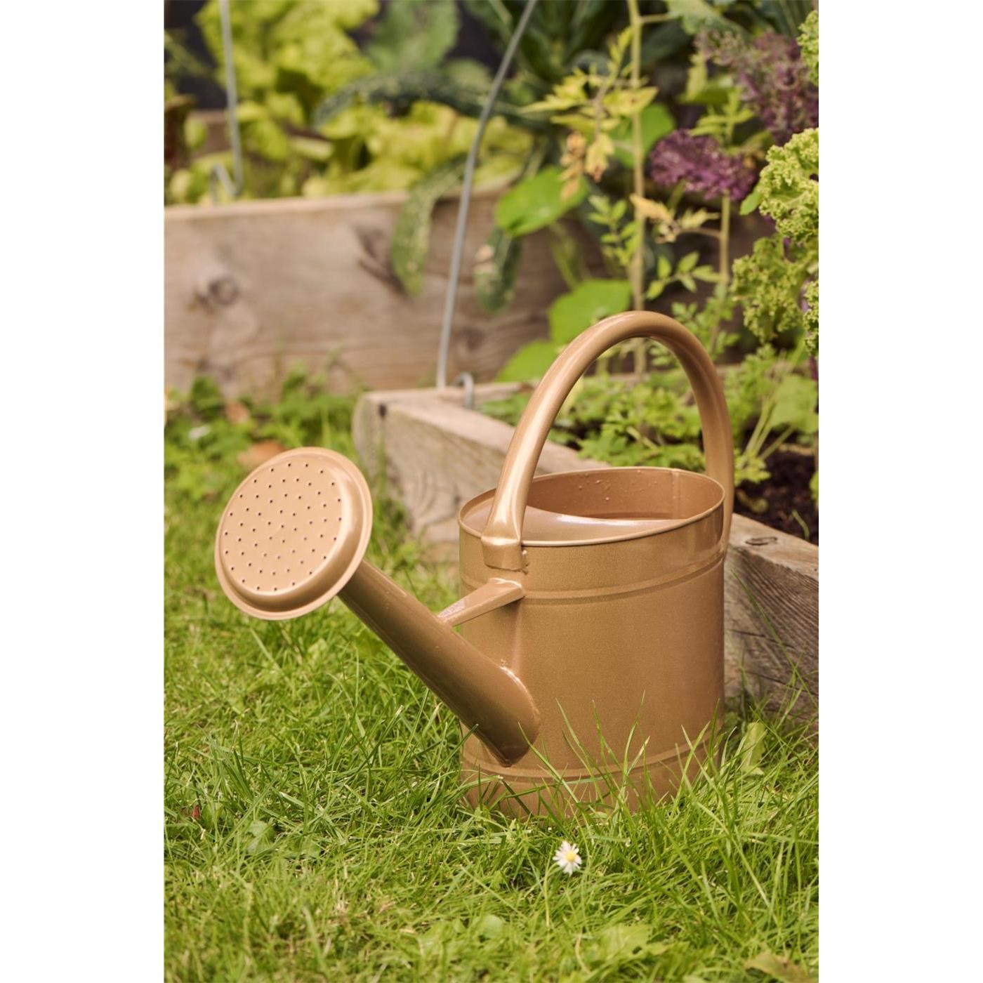 Zahradní konev na zalévání Ib Laursen oválná, hnědá 5 l_0