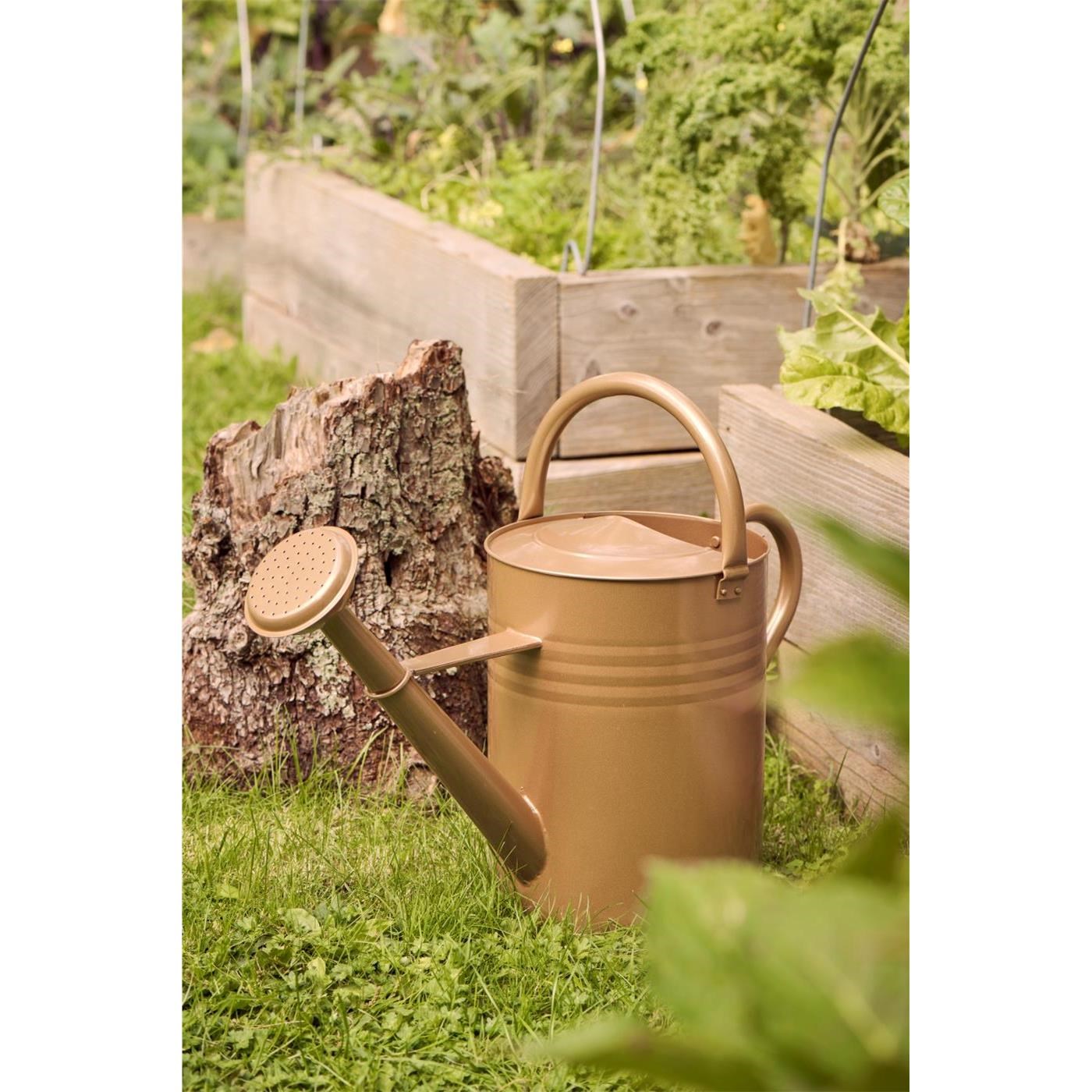 Zahradní konev na zalévání Ib Laursen se dvěma uchy, hnědá 11 l_0