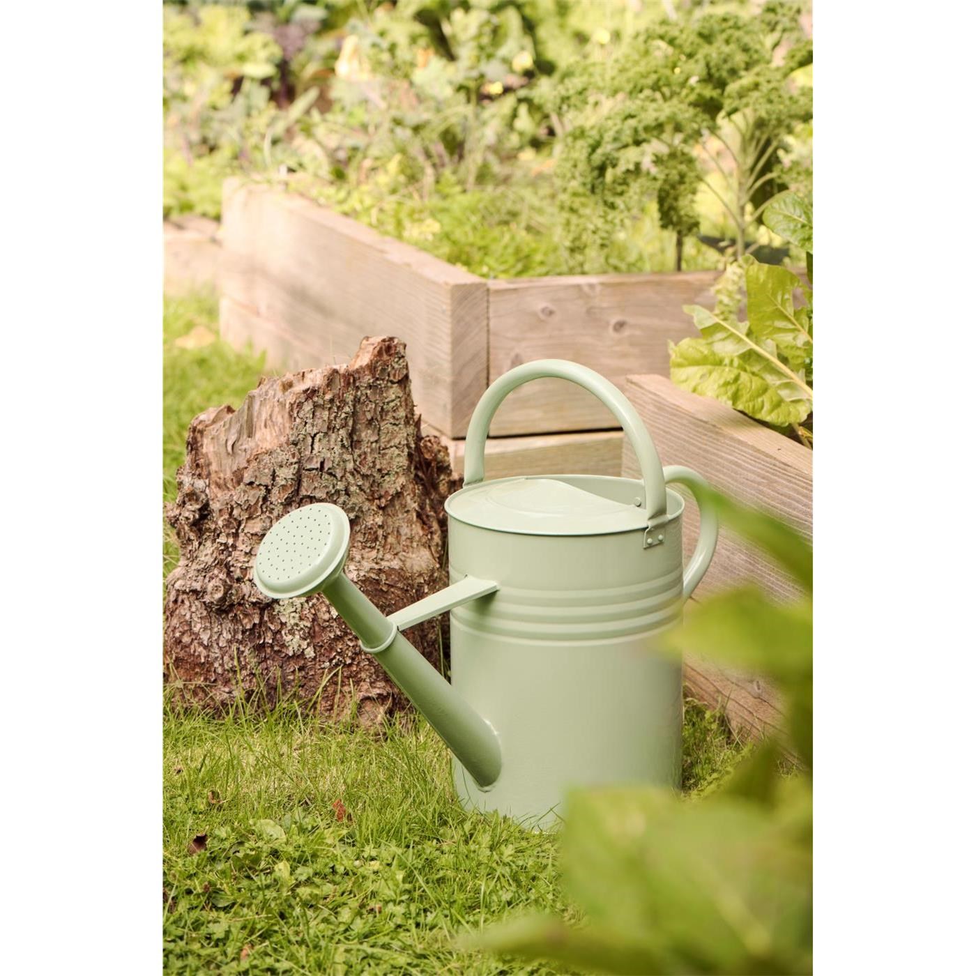 Zahradní konev na zalévání Ib Laursen se dvěma uchy, sv. zelená 11 l_0