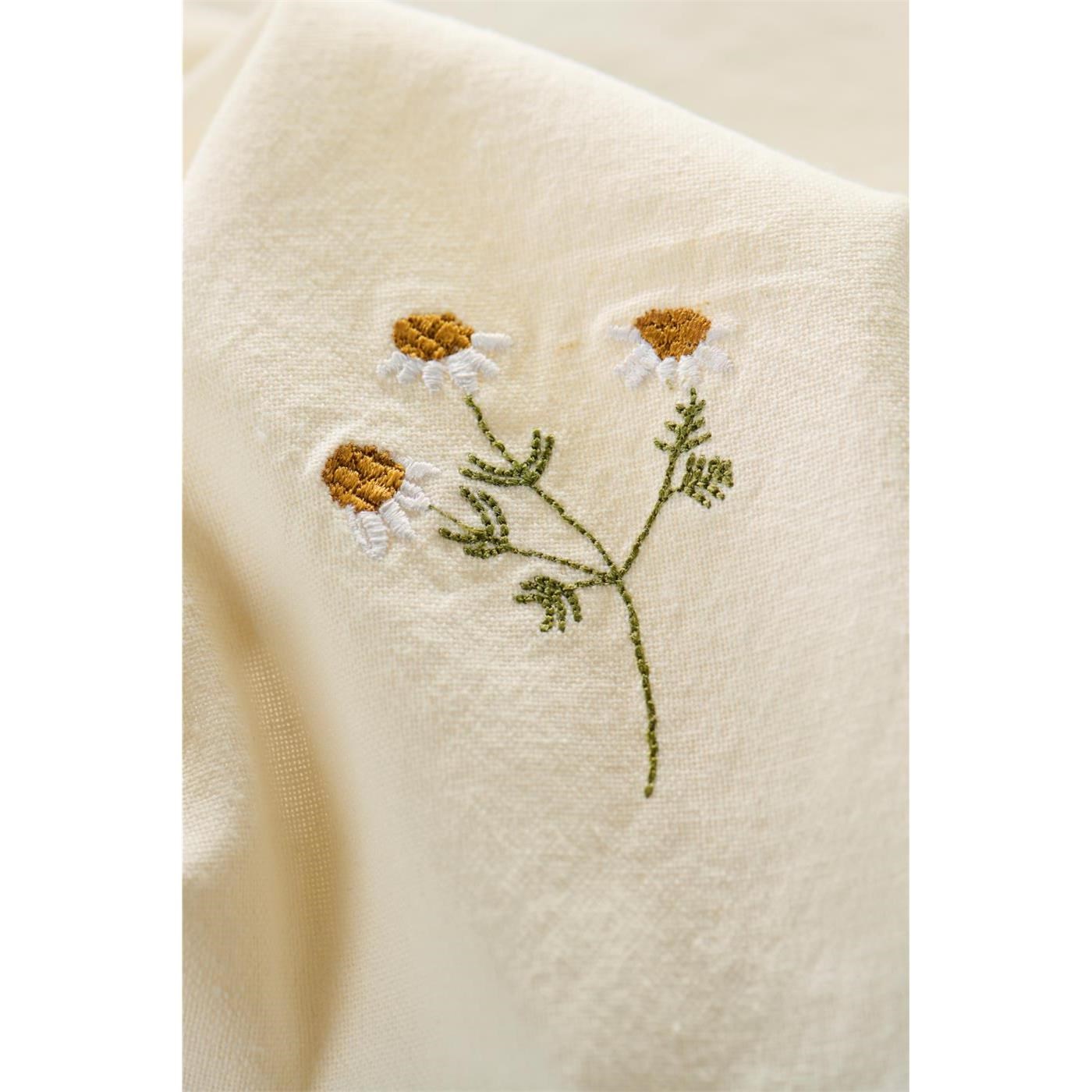 Bavlněný ubrousek s výšivkou heřmánku Ib Laursen 40x40 cm_1