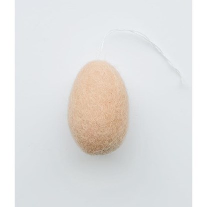 Velikonoční plstěné vajičko na zavěšení 4 cm lososové_1