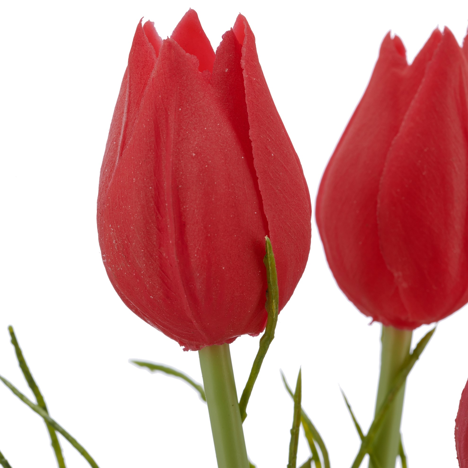 Tulipán svazek x3 s větvičkou 25 cm, růžová_0