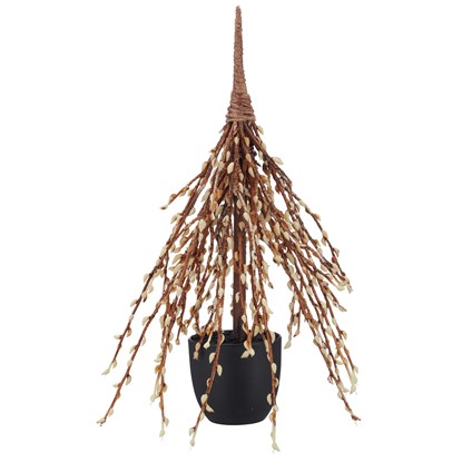 Stromek vrby s jehnědy 35 cm, přírodní, v černém plast.květináči 8x8x7 cm_1