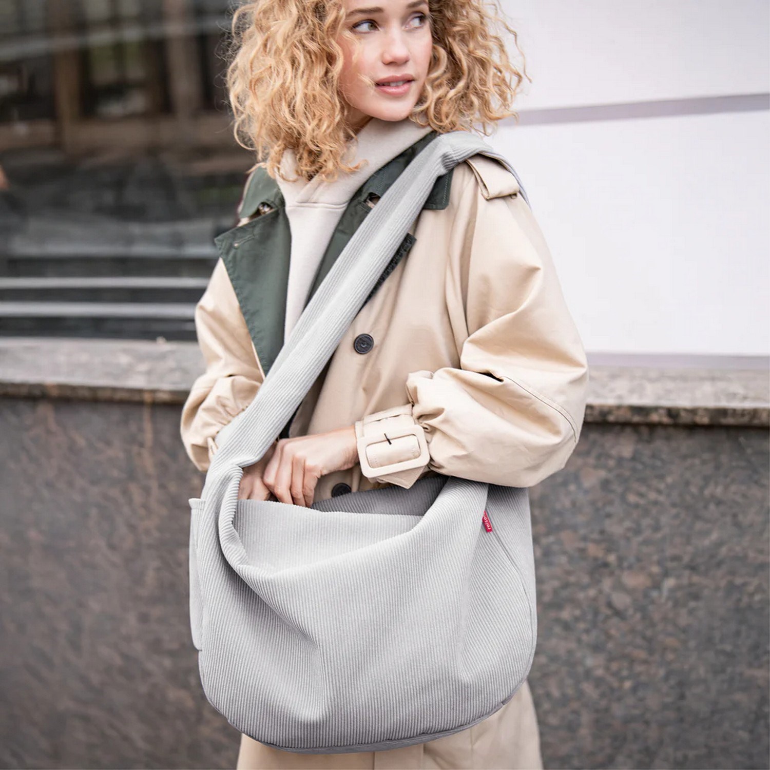 Taška přes rameno Reisenthel Moonbag cord grey_0