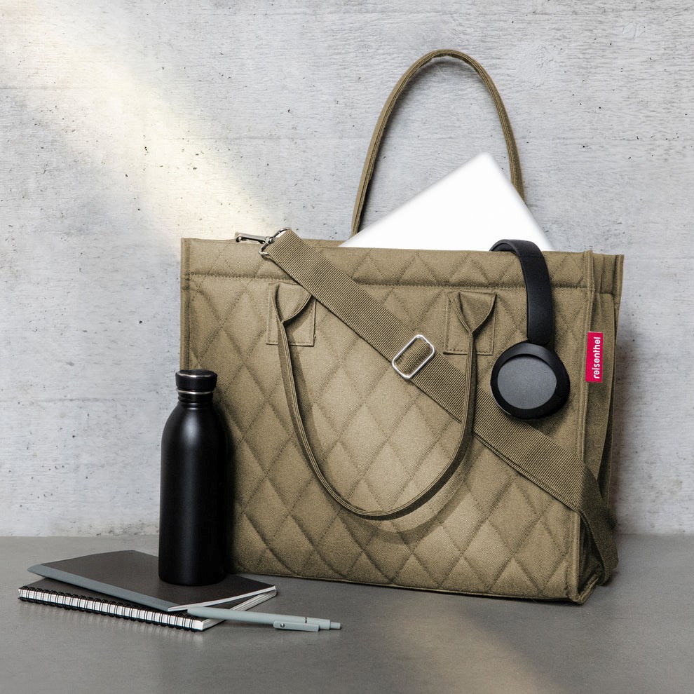 Taška přes rameno Reisenthel Daily Shopper business rhombus olive_2