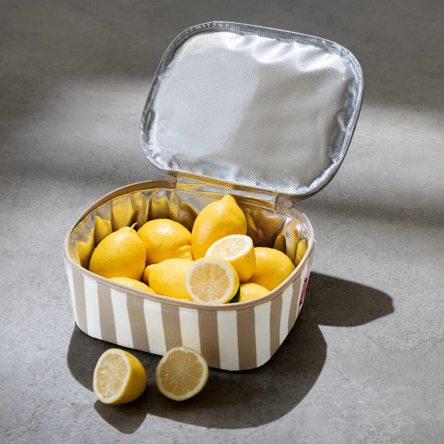Termobox Reisenthel Coolerbag M pocket summerstripes coffee_0