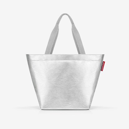 Taška přes rameno Reisenthel Shopper M silver crackle_5