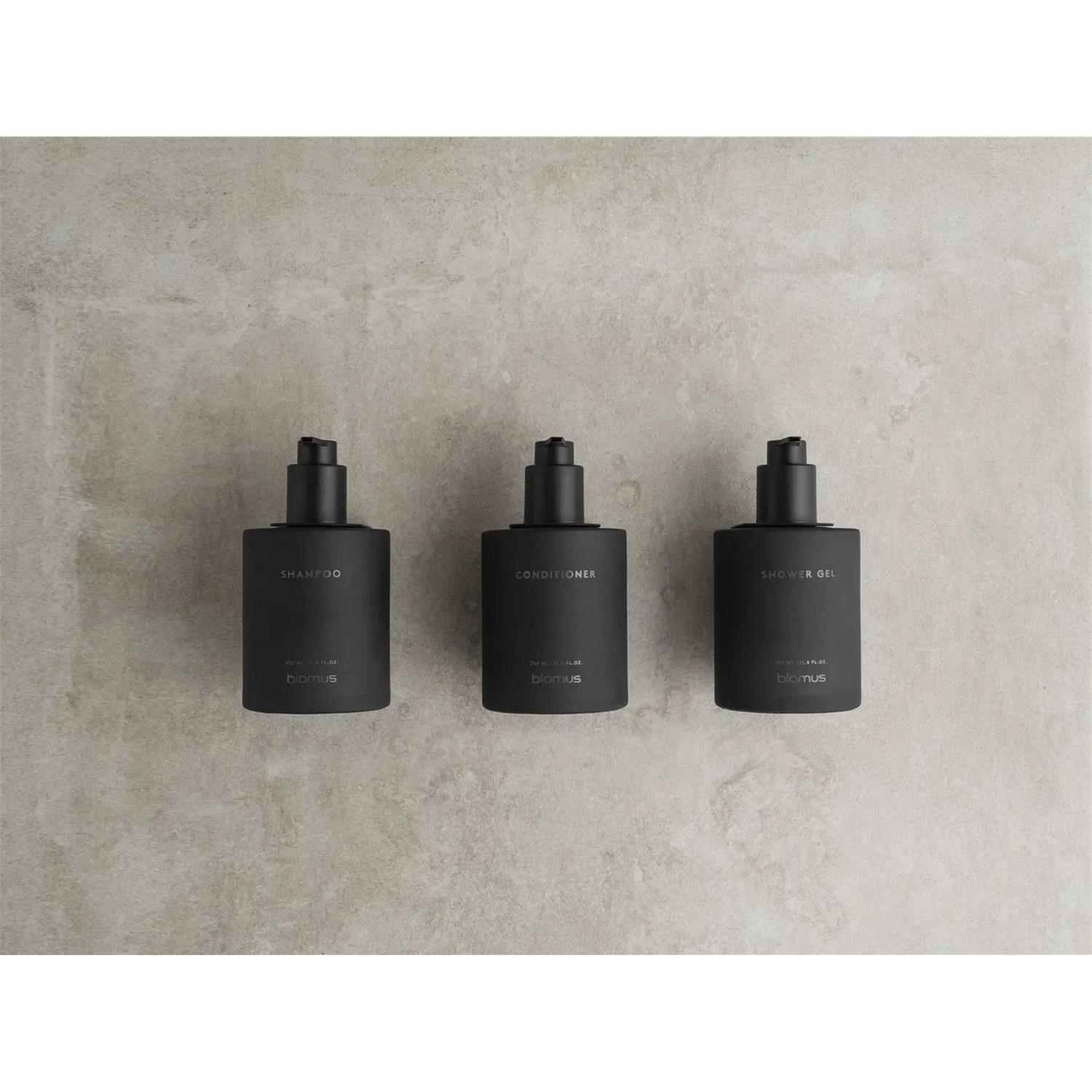 Nástěnný samolepící dávkovač šamponu Blomus KIREI 350ml antracitový_0