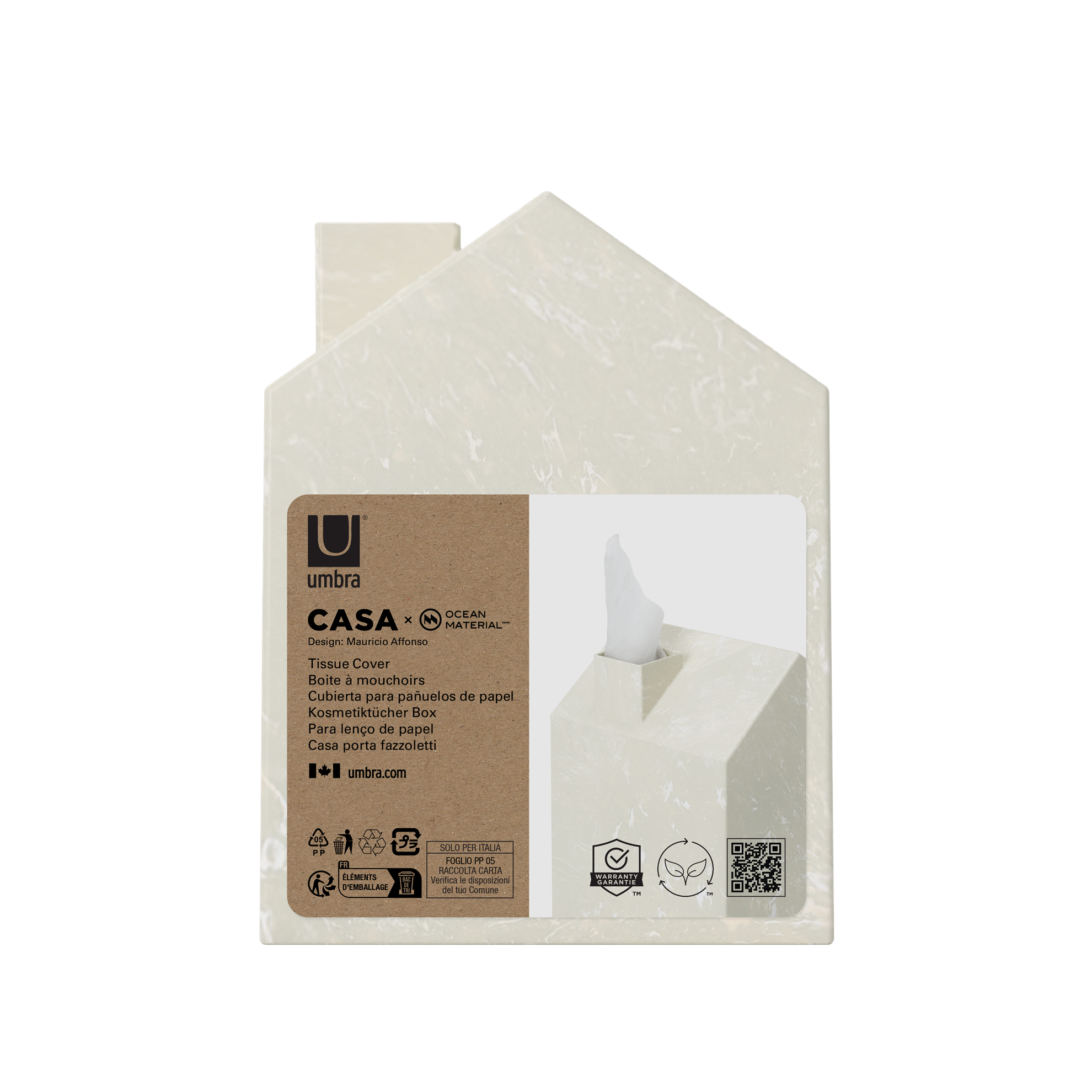 Kryt krabičky papírových kapesníků Umbra CASA ocean sand_4