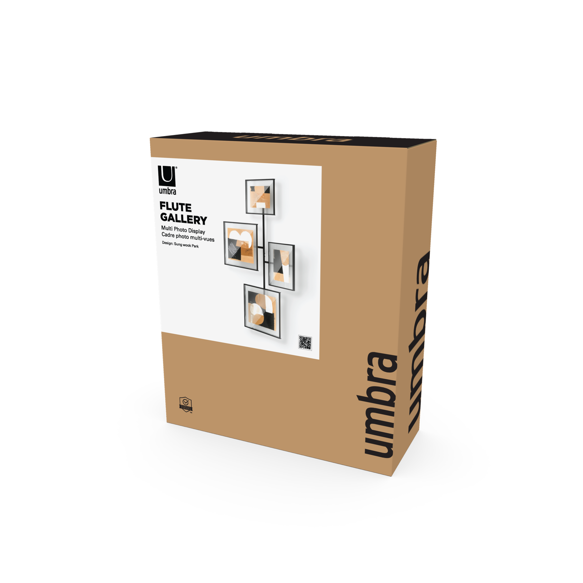 Nástěnné fotorámečky Umbra FLUTE SET/4ks černé_8