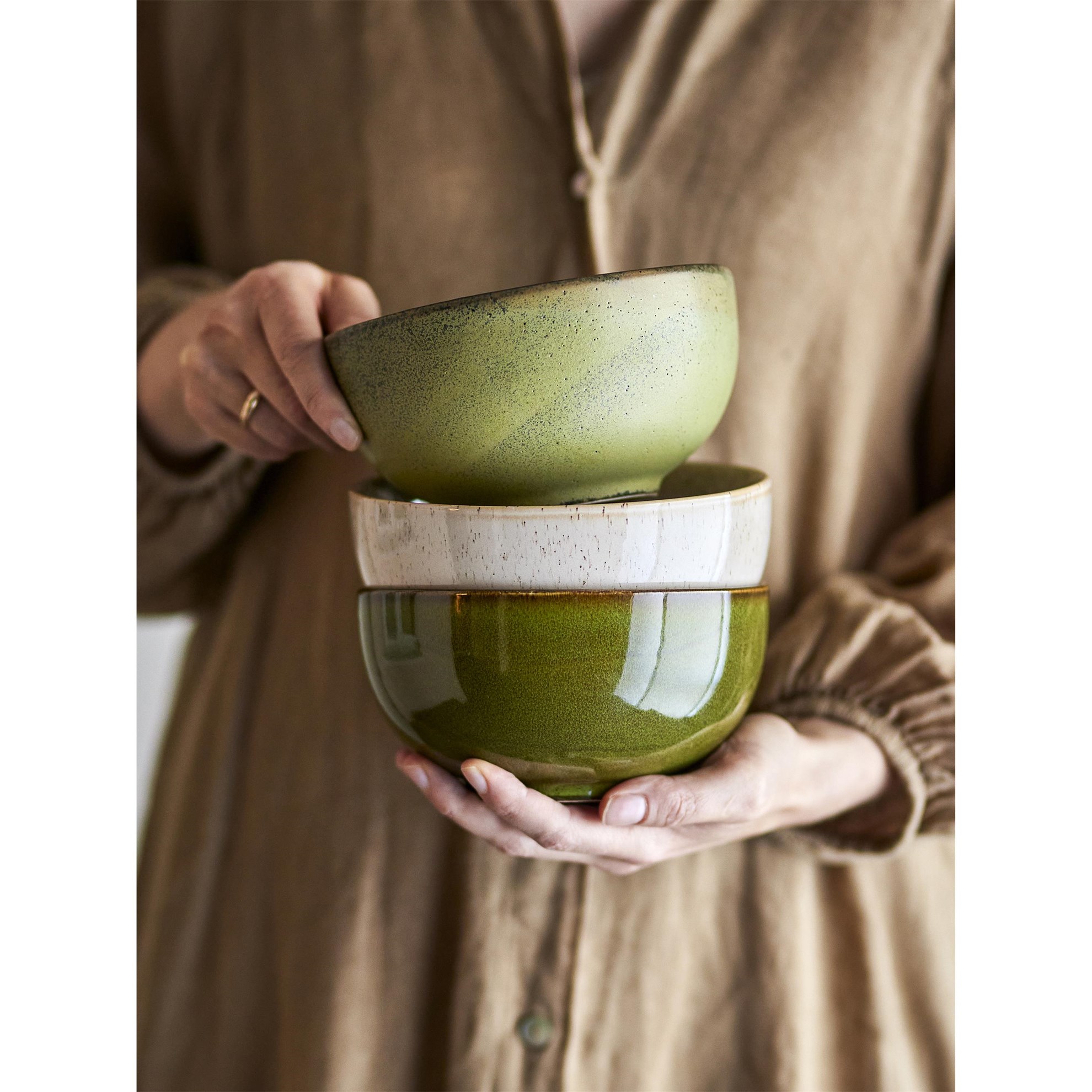 Kameninové mísy ADDISON 700 ml SET/3ks zelené_1