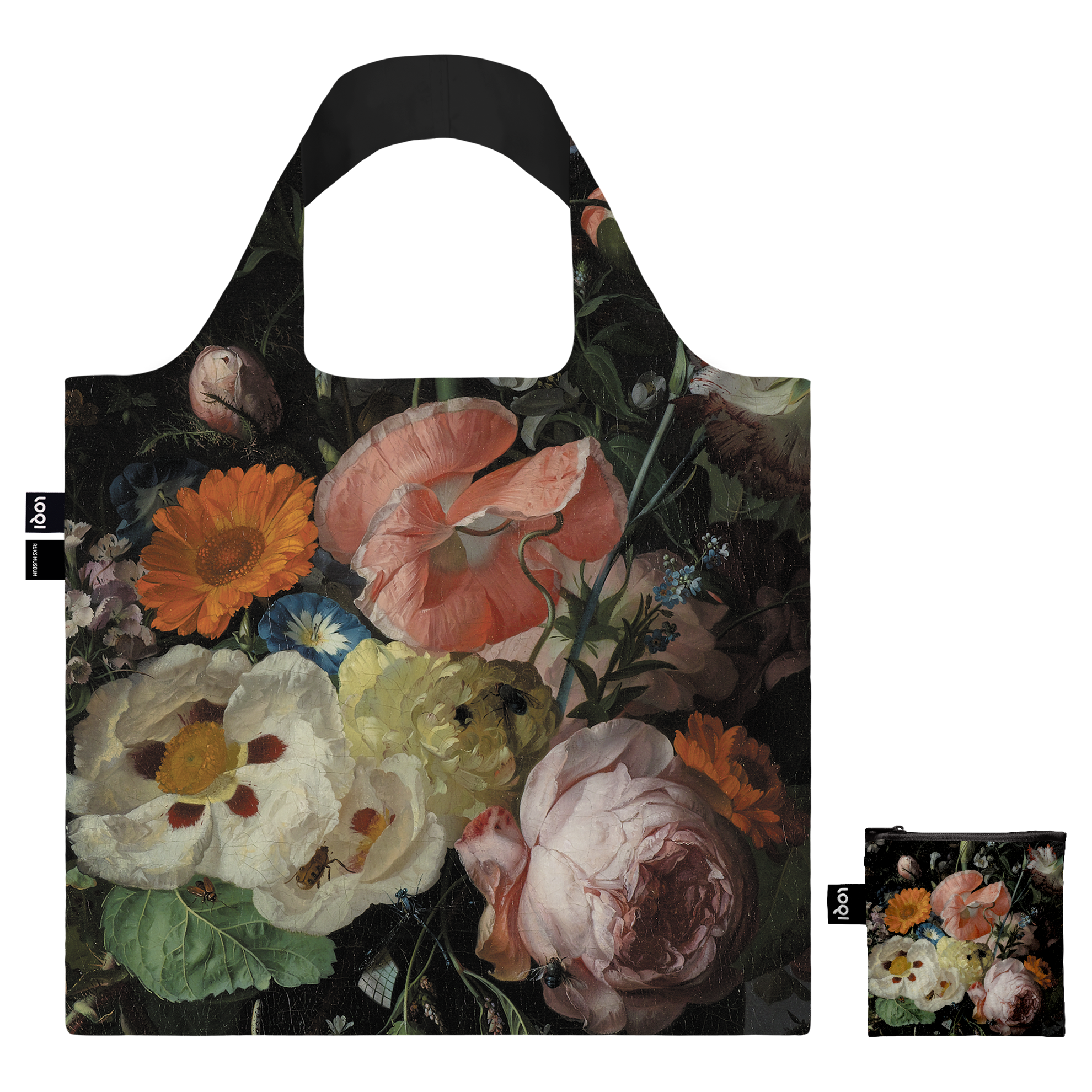 LOQI skládací taška - Museum - Still Life with Flowers - RACHEL RUYSCH_0