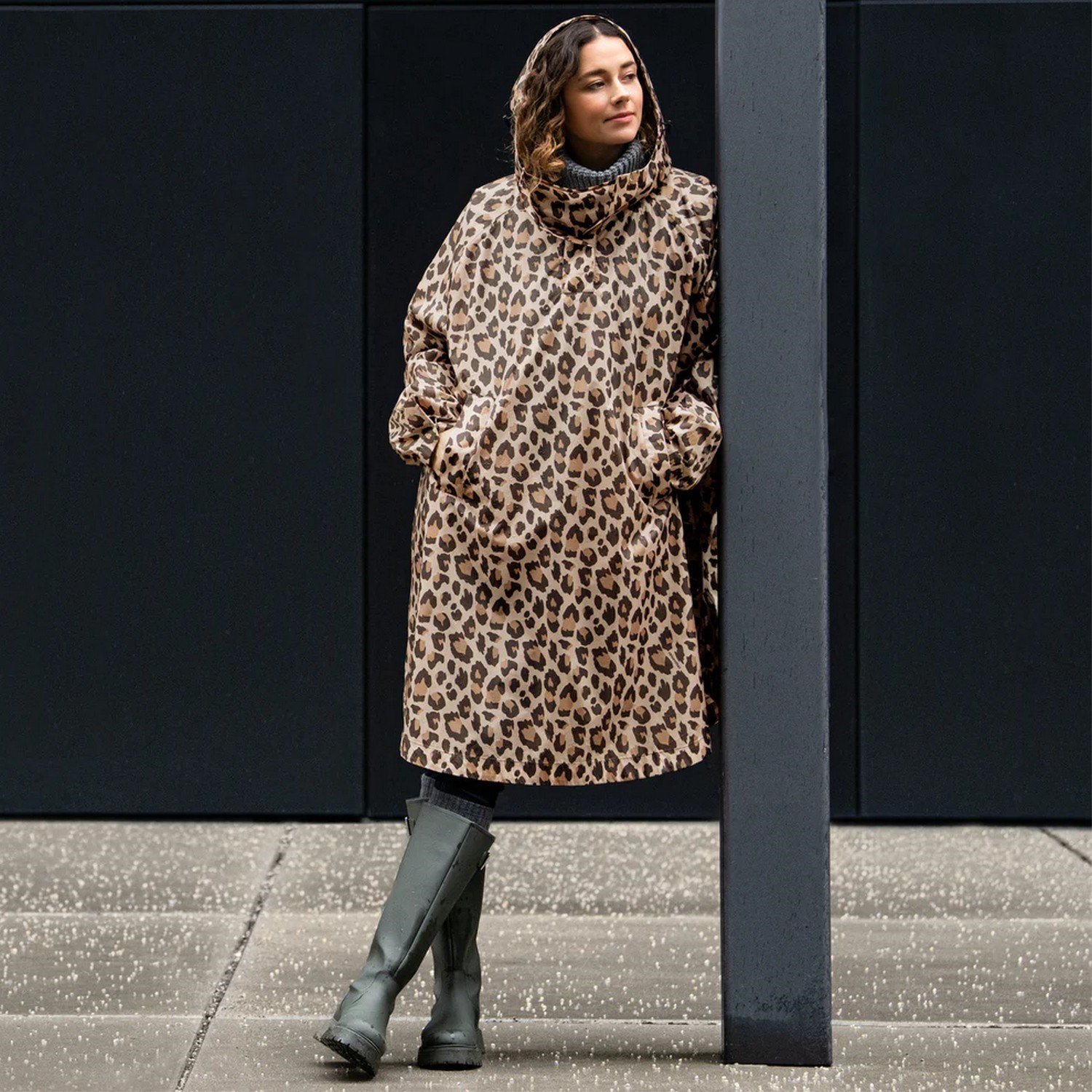 Skládací pláštěnka Mini Maxi Raincoat leo macchiato_1