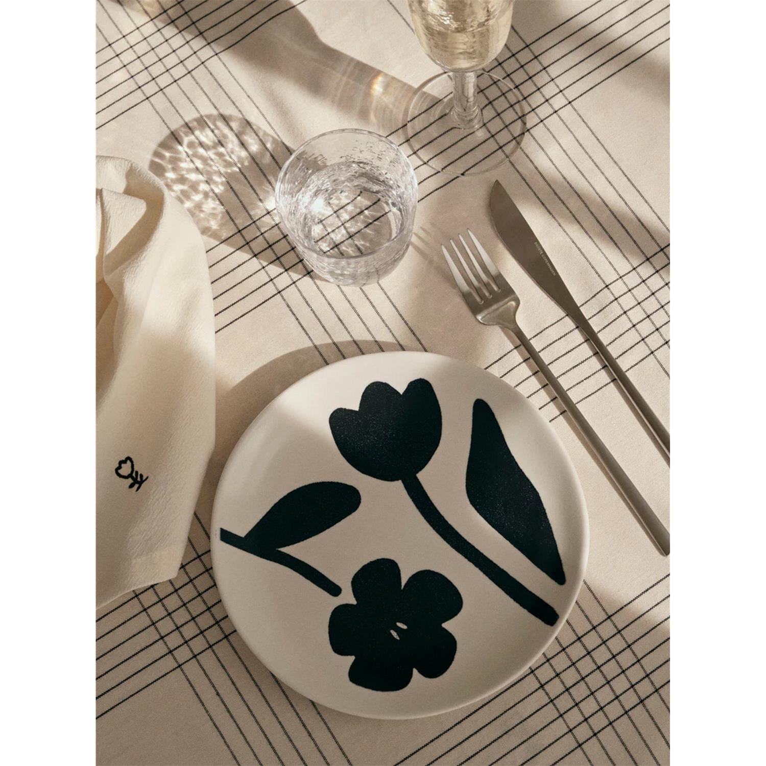 Dezertní talíř Broste FLORA P.20 cm bílý_0