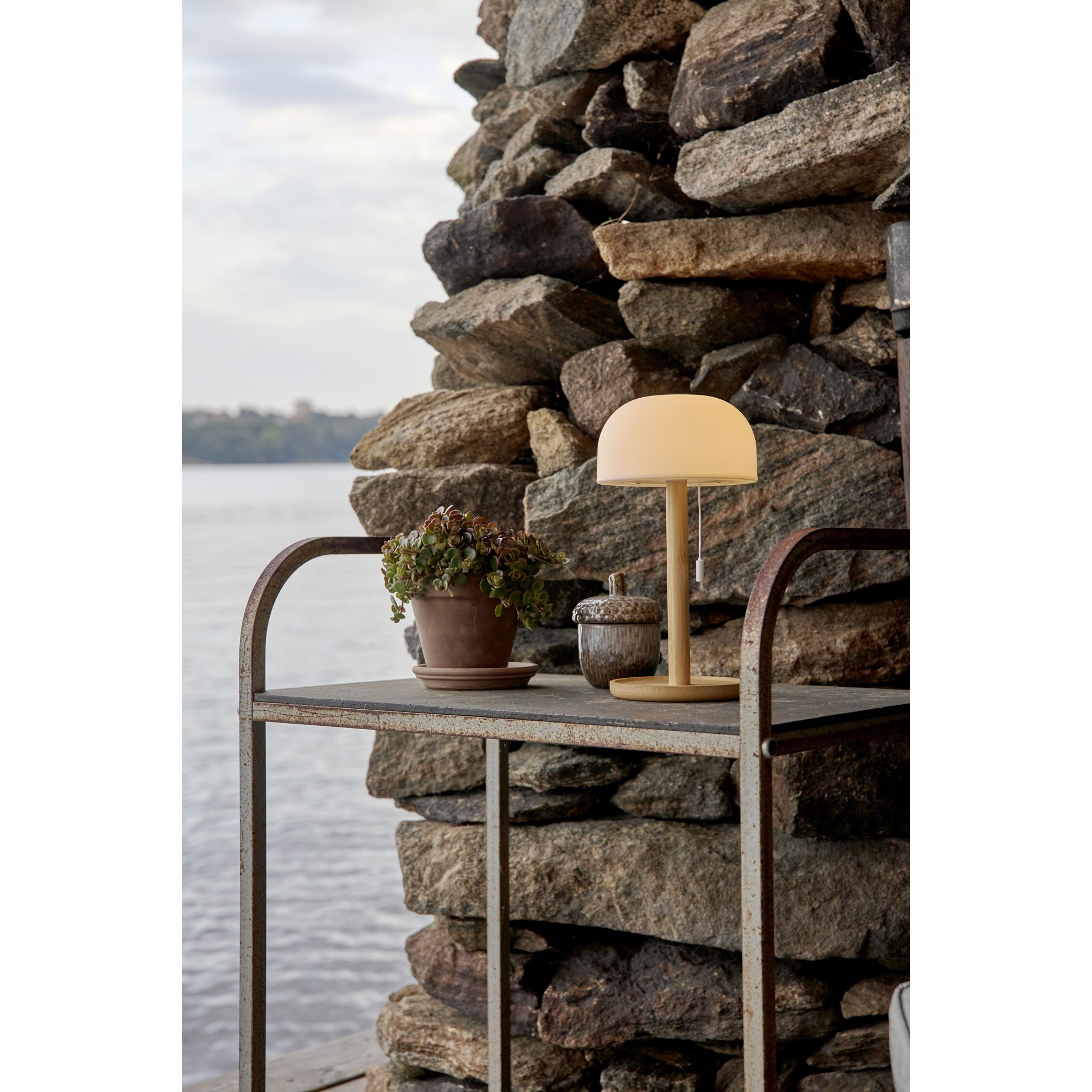 LED stolní lampa TARA V.28cm hnědá_1