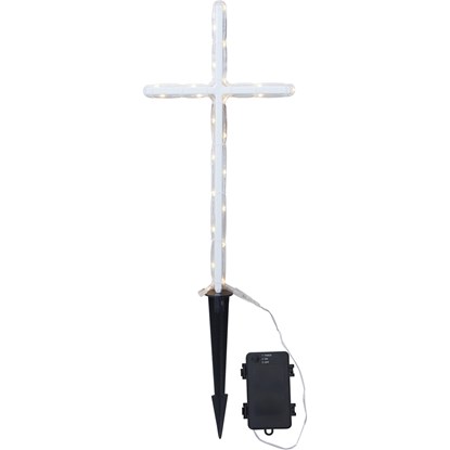 LED hřbitovní osvětlení GRAVECROSS 24x LED V.42cm bílé_1
