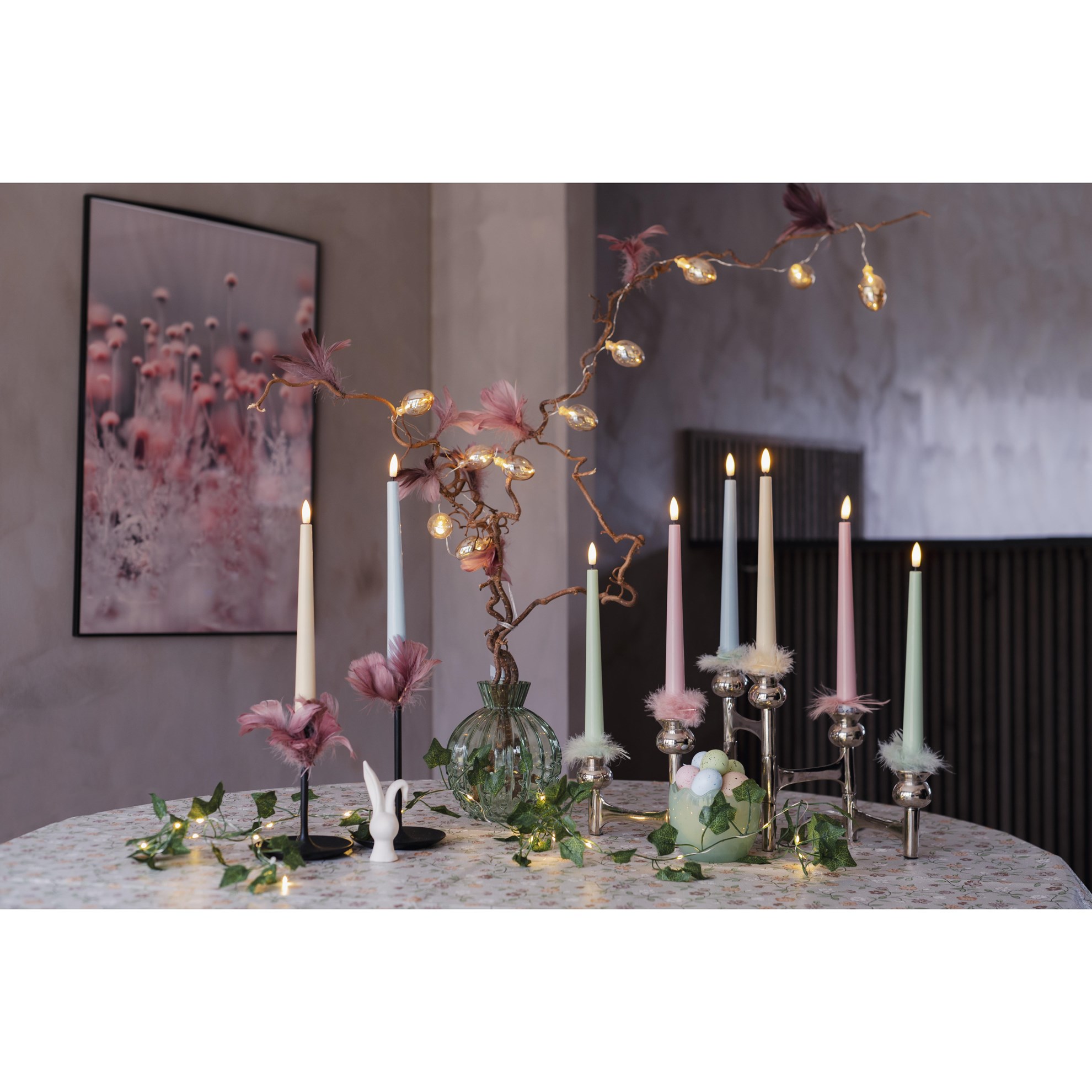 LED svíčka FLAMME CANDY 26 cm SET/2ks žlutá_1