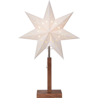 Papírová hvězda na dřevěném podstavci KARO V.55 cm_3