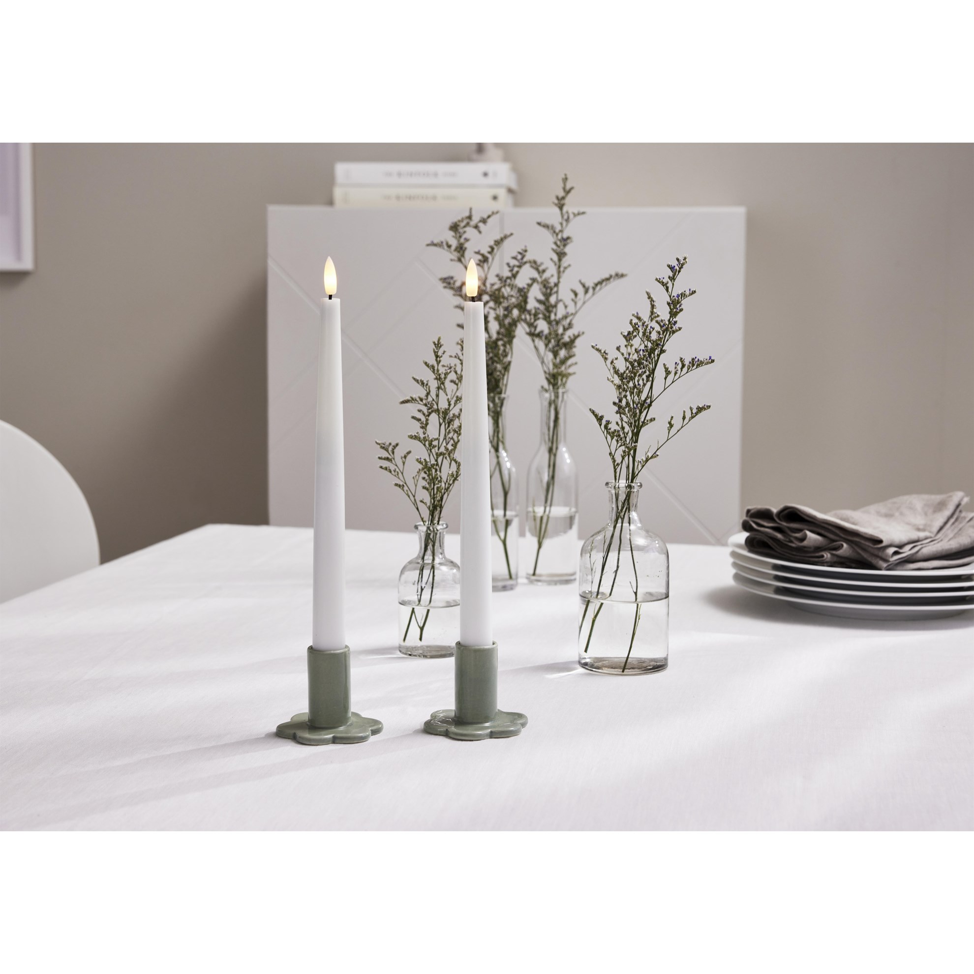 Porcelánový svícen BLOOM SET/2ks zelený_1