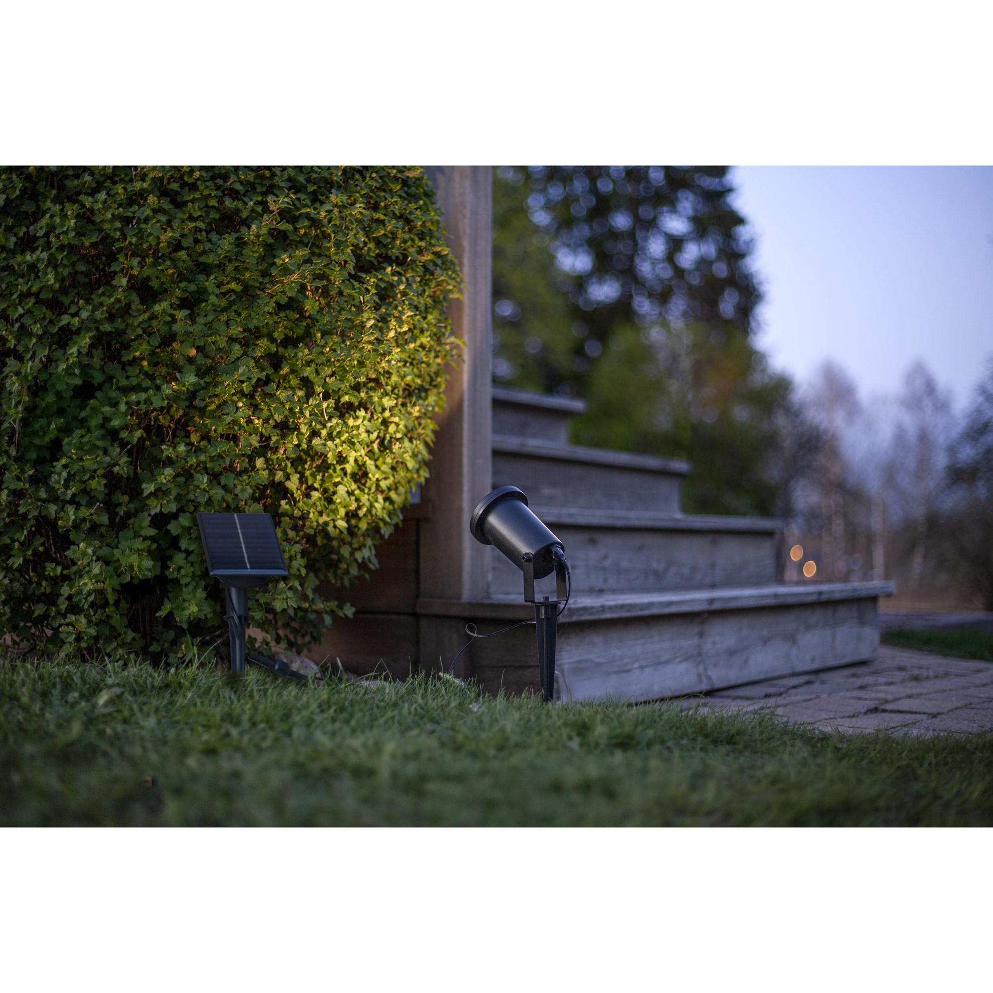 LED solární reflektor POWERSPOT V.10cm černý_1