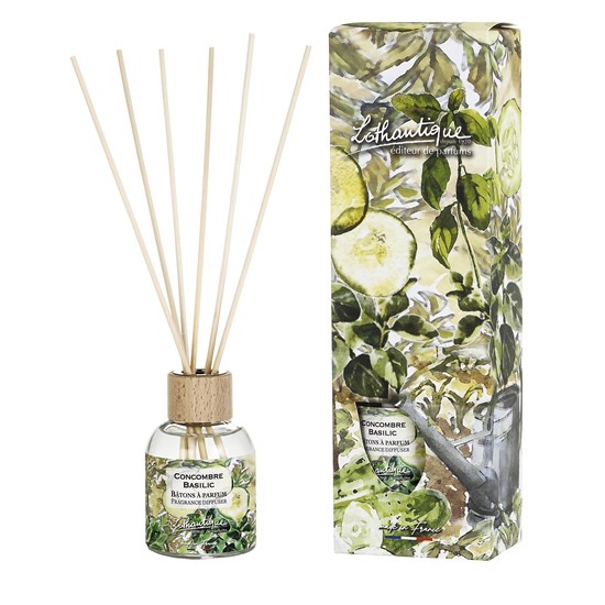 Vonný difuzér s dřívky 100 ml Jardin D'aquerelles - okurka bazalka_0