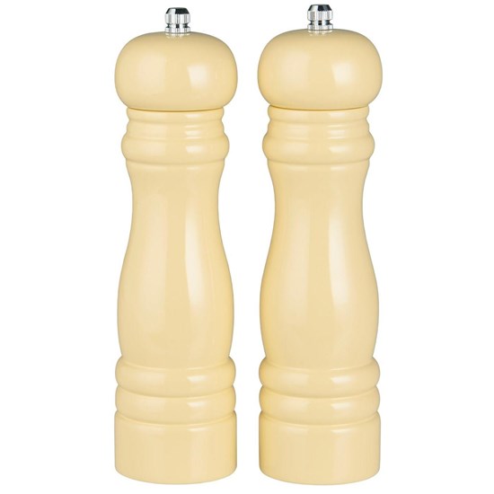 Sada dřevěných lakovaných mlýnků na sůl a pepř Ib Laursen V.21,5 cm světle žlutá_4