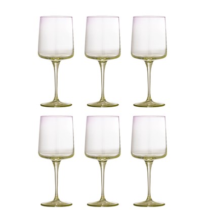Sklenice na víno LUCIANA 430 ml SET/6 ks světle zelené_4